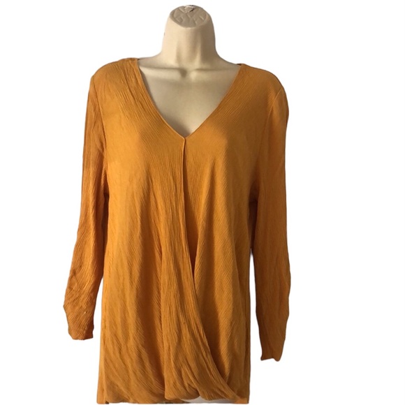 Woman’s Vision 155 fall mustard color blouse - Picture 1 of 13